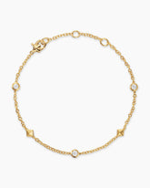 Petite Modern Renaissance® Station Bracelet in 18K Yellow Gold with Diamonds, 4.6mm